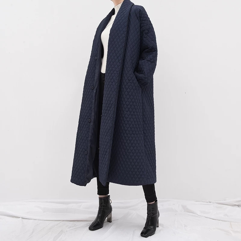 

Women's Trench Coats 2021 Autumn and winter scarf collar full sleeve mesh pocket pure cotton coat warm jacket, Beige