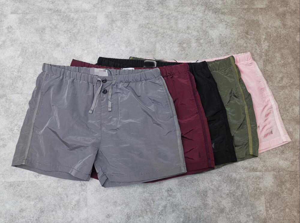 

2021 Shorts Men Short Pant Summer Trousers Casual Loose Extend Letter Print Button Geometric Pants Pleated Streetwear Outdoor, Black