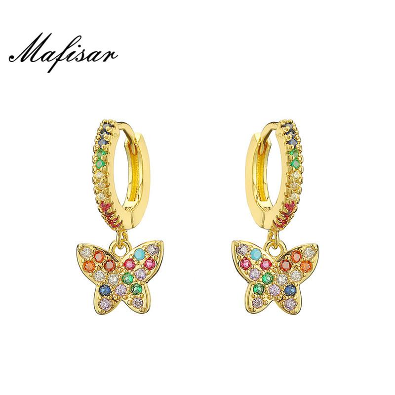 

Mafisar Arrival Butterfly Dangle Earring For Women Girl 2021 Gold Jewelry Bar Earrings Gift & Chandelier, Silver