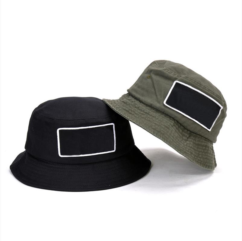 

D101 Summer Foldable Cotton Fisherman's Hat Sun Protection Hats for Outdoor Travel Sports Basin Cap Green Black 2 Colors, Customize