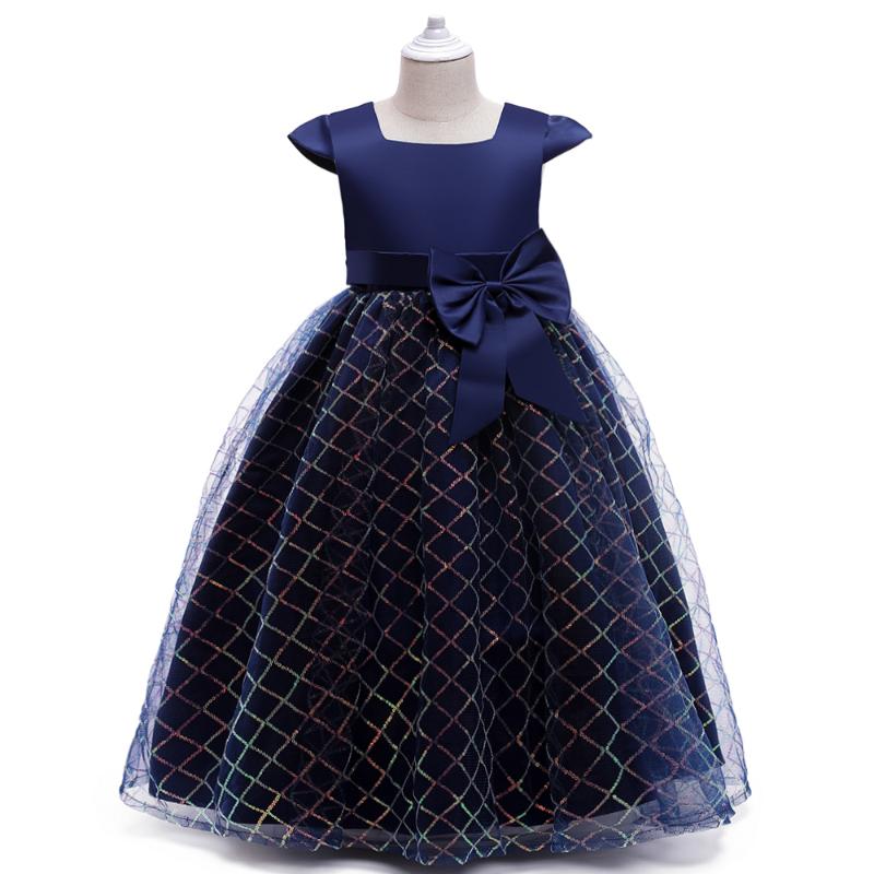 

Girl's Dresses 2021 Girls Christmas Party Mesh Sequined Plaid Dress Puffy Wedding Bridesmaid Princess Birthday Costume Evening, Red;yellow