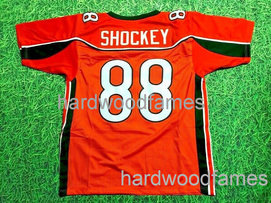 

custom JEREMY SHOCKEY MIAMI HURRICANES ORANGE JERSEY stitched add any name number