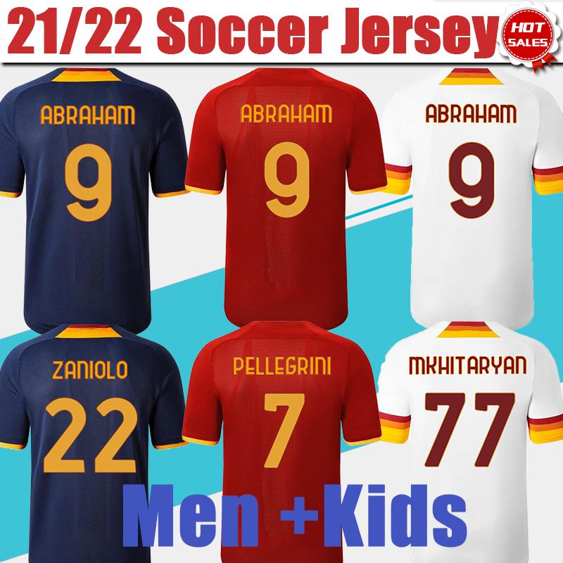 

2021/2022 #9 ABRAHAM Home Red Football Jerseys Fourth Blue Uniforms 21/22 Away White Adult Fans Version Soccer Shirt