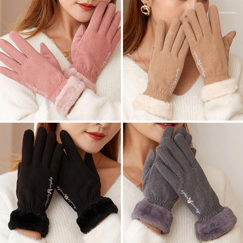

Women Winter Gloves Full Finger Faux Fur Mittens Touch Screen Ladies Warm Hand For Women1