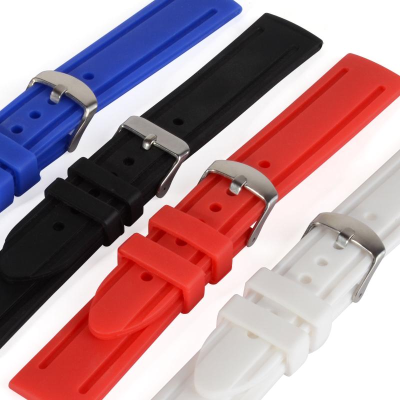 

Watch Bands Silicone Sports Band Rubber Strap Men Women Watchband Replace Electronic Wristwatch Accessories 20mm 22mm 24mm Width