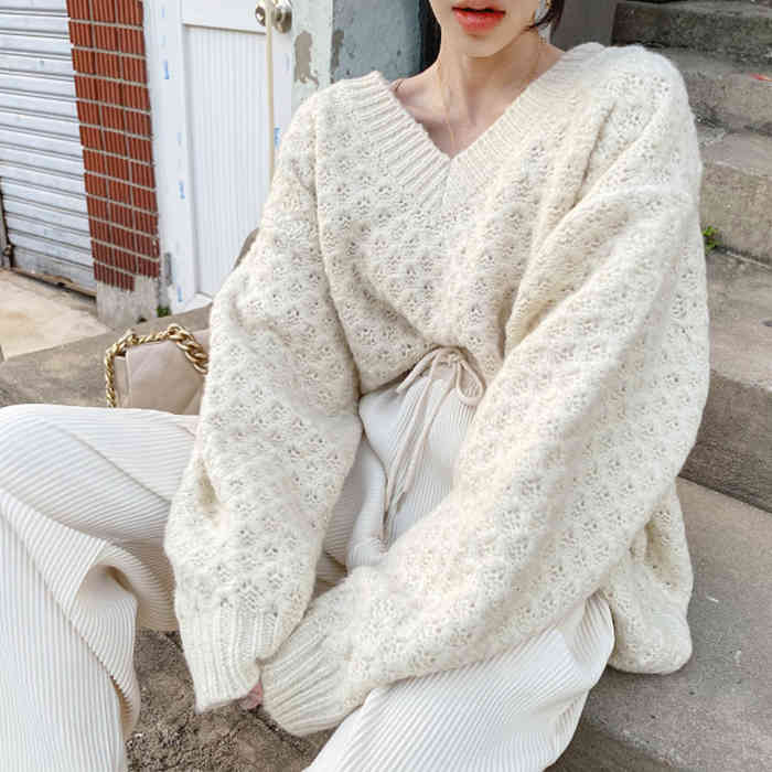 

women's sweaters female sweater ladies knit overszie long sleeve stylish thick mesh outerwear womens winter sweaters 02y3, White;black