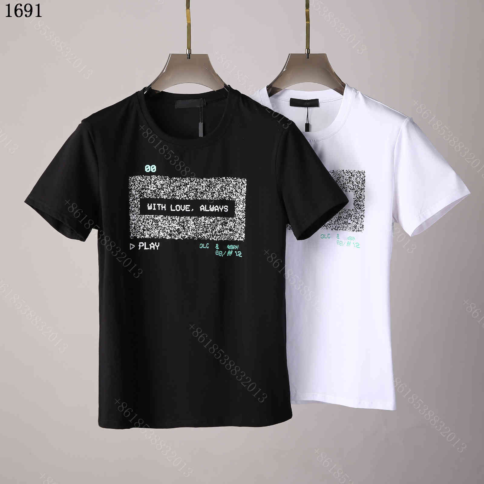 22ss men cotton T shirt summer print simple top short sleeve t-shirt graphic pack letter logo high quality round neck pullover tee brand XXXL des-image-704979092