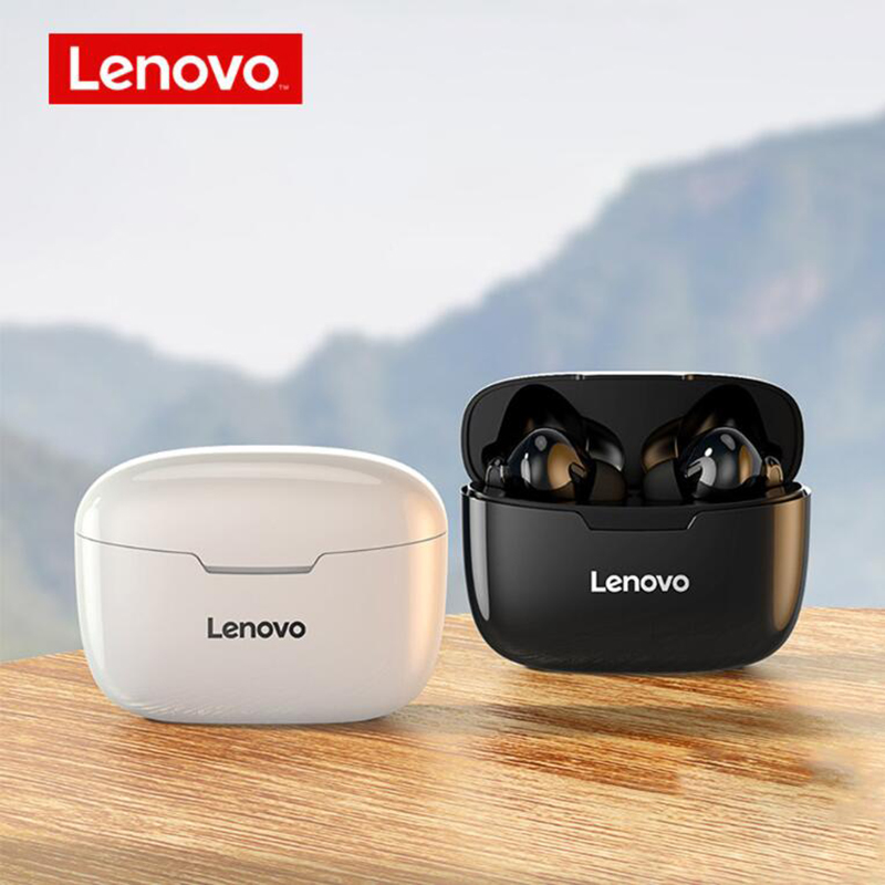 

Lenovo XT90 Wireless Headphones TWS Earbuds Bluetooth 5.0 Sports Earphones Touch Button IPX5 Waterproof Earplugs with 300mAh Charging Box, Black