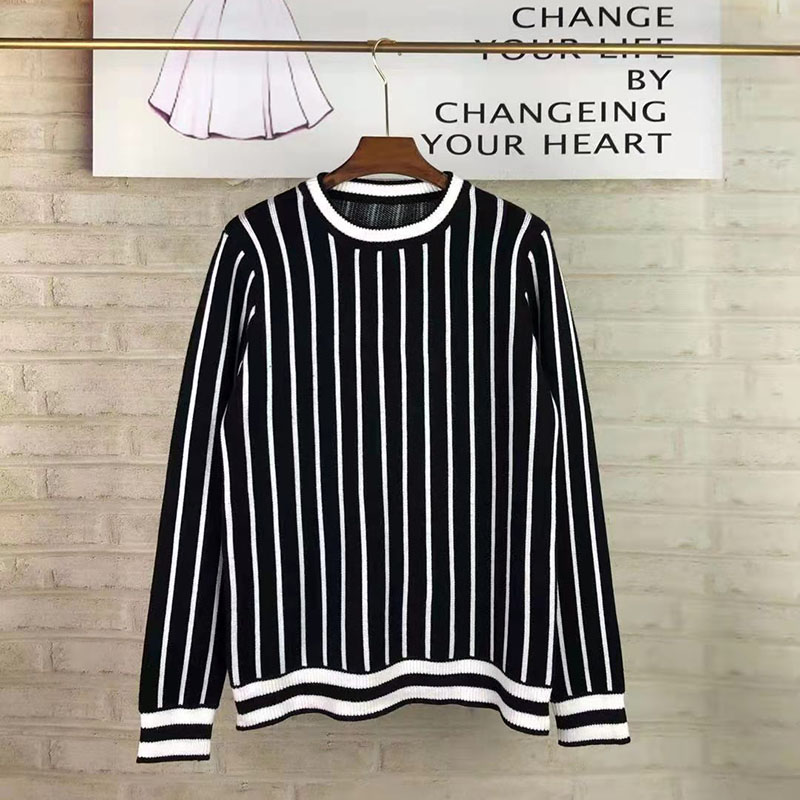 

2022 Mens Striped Sweater Printed with Different Color Patterns Round Neck Long Sleeved Pullovers British Style Elegant Fashion Wear, G-1