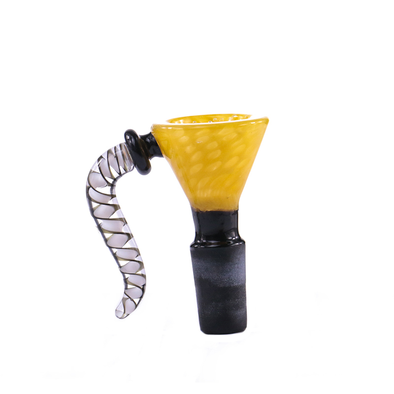 

Smoking 14MM male colored slide bowls with hook pipe thick glass material bong bowl