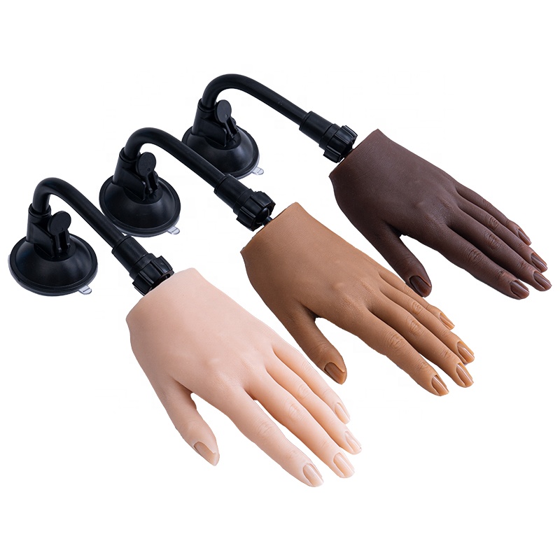 

Silicone Practice Hand With Flexible Finger Adjustment Display Holder