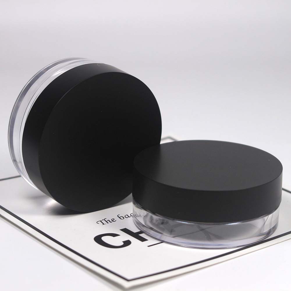 

20g Professional Makeup Tool Empty Round Cosmetic Powder Case, DIY Plastic Loose Powder Jar with Rotating Sifter