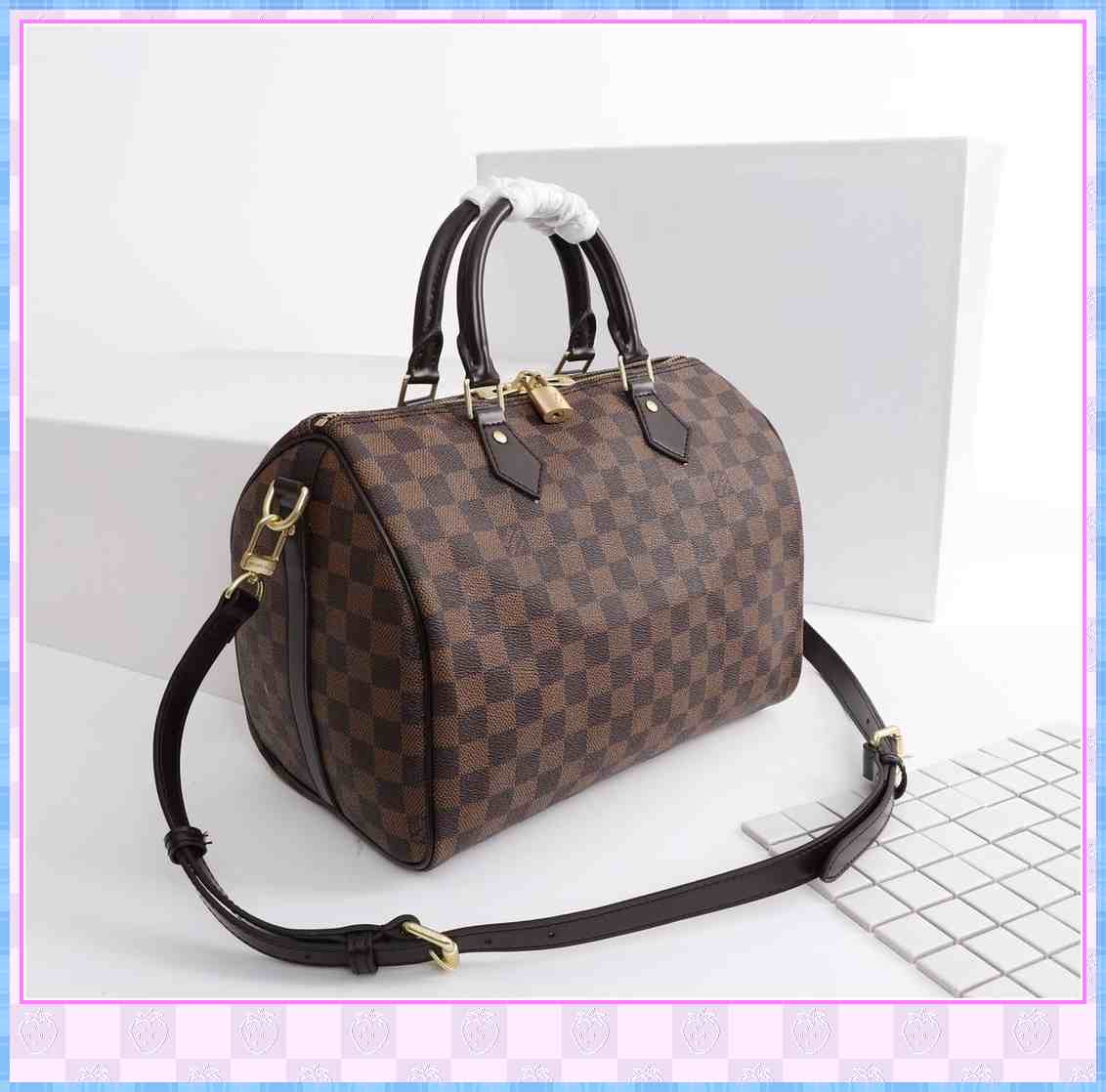 

66 LVLOUISVITTON VUTTON High Quality leather Handbag Bag Pillow bag Luxury Crossbody messenger bags Women Bags Travel shoulder bag, Red;black