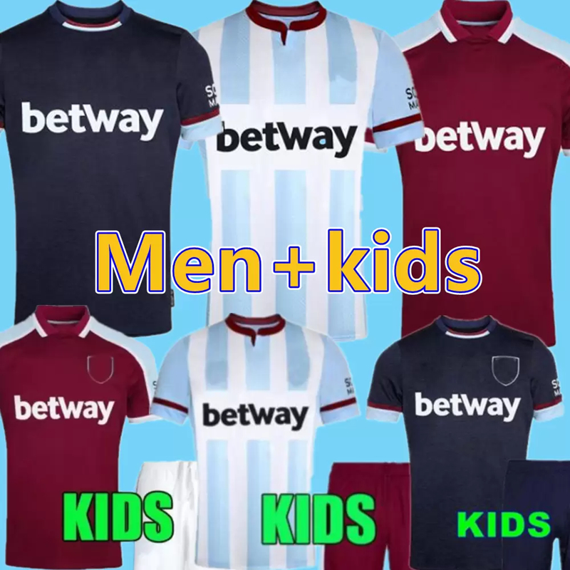 

21 22 West Soccer Jerseys 2021 2022 Home Away YARMOLENKO LANZINI NOBLE BOWEN ANTONIO Football Shirt FORNALS CRESSWELL Mens + Kids Kit set Jersey LINGARD, 21 22 home