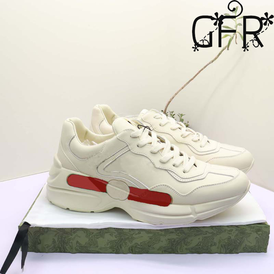 

Casual shoes Designer Rhyton sneaker Men Women shoe Strawberry wave mouth Tiger Web print Vintage Trainer man woman By shoe02 02, #28