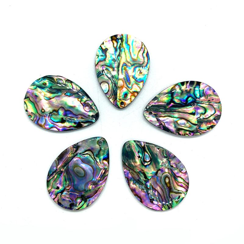 

Charms Water Drop Shape Abalone Shell Pendant 25x35mm Beads Fashion Necklace For DIY Jewelry Handmade Accessories, Bronze;silver