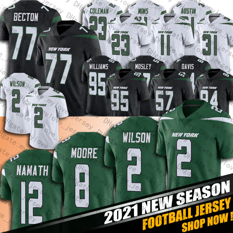 

2 Zach Wilson 75 Alijah Vera-Tucker 32 Michael Carter Jersey Mekhi Becton Corey Davis Elijah Moore Football Jerseys Quinnen Williams C.J. Mosley Joe Namath Jarrad Davis, Man custom jersey (pqj)