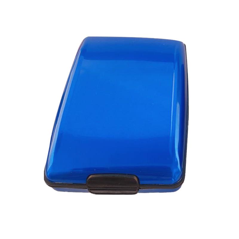 

Card Holders Men Women Scratch Proof Buckled Practical Protection Aluminum Alloy Wallet Holder Anti-theft ID Case, Black