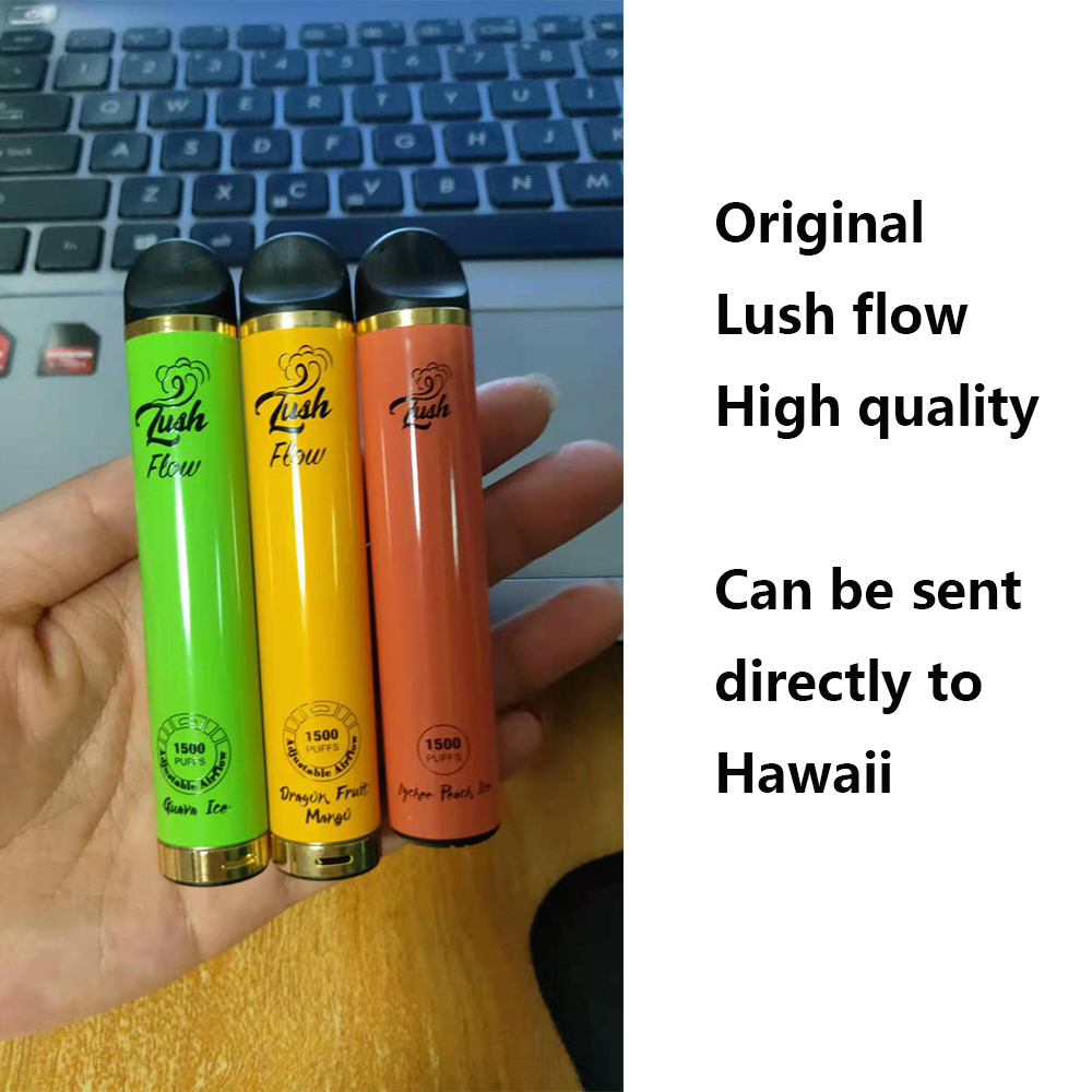 

Original Lush Flow 1500 Puffs plus disposable E-cigarettes Device Pod Pen 6ml 900mAh Battery Starter 1500puffs Kit
