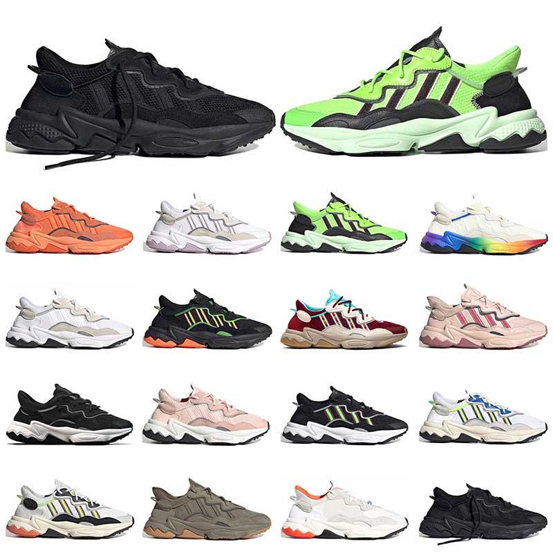 

Men ozweego running Shoes Neon Green Era Pack Pride Bold Orange Core Black Bright Cyan Icy Pink Women Sports Sneakers Fashion Trainers size 36-45, 13 36-40
