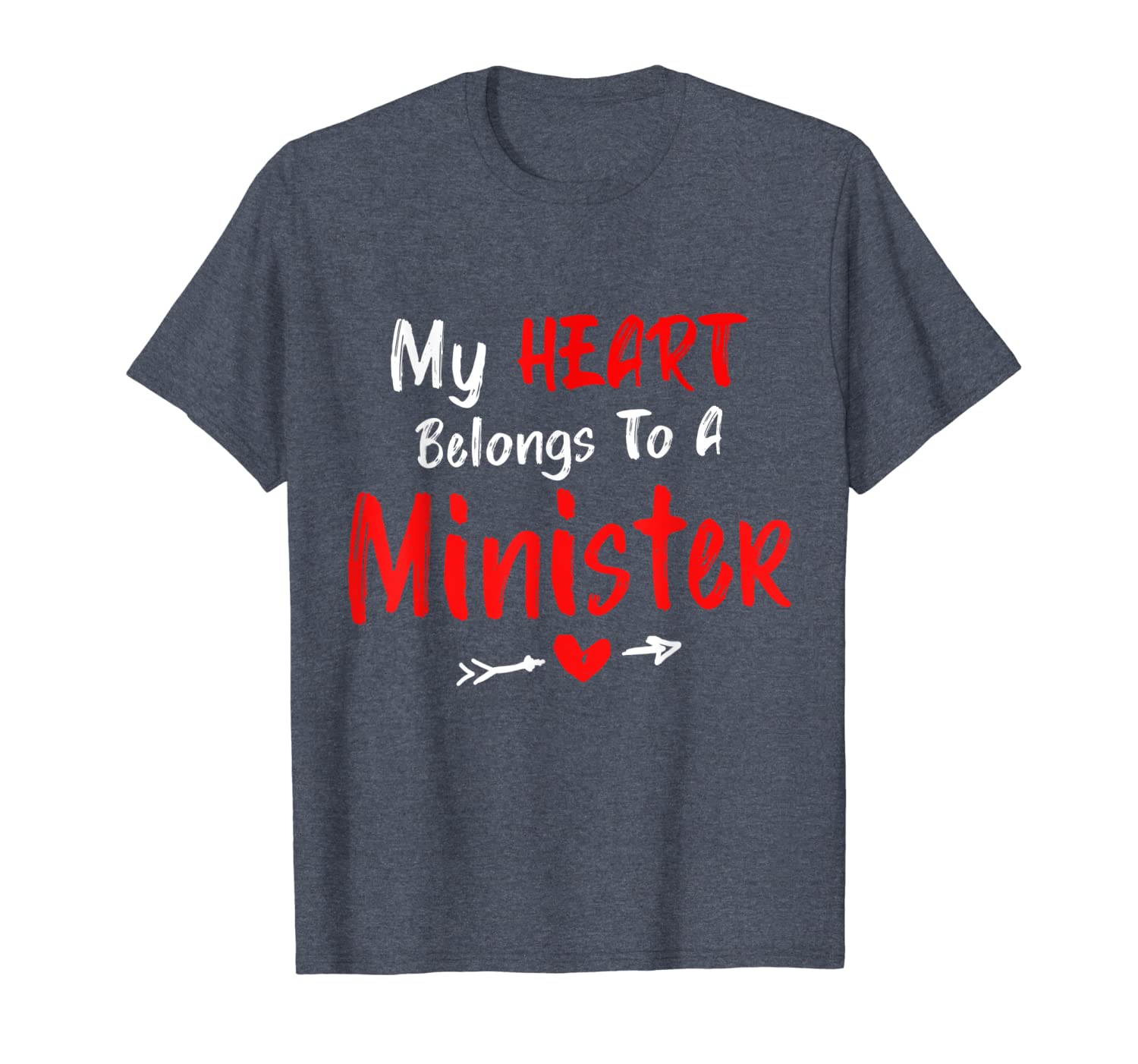 

my heart belongs to a minister t shirt, White;black