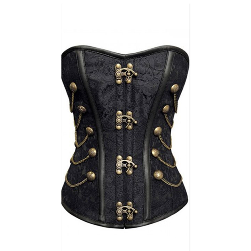 

Woman Bustiers Women new style top quality steampunk corsets bustier corsets, Black