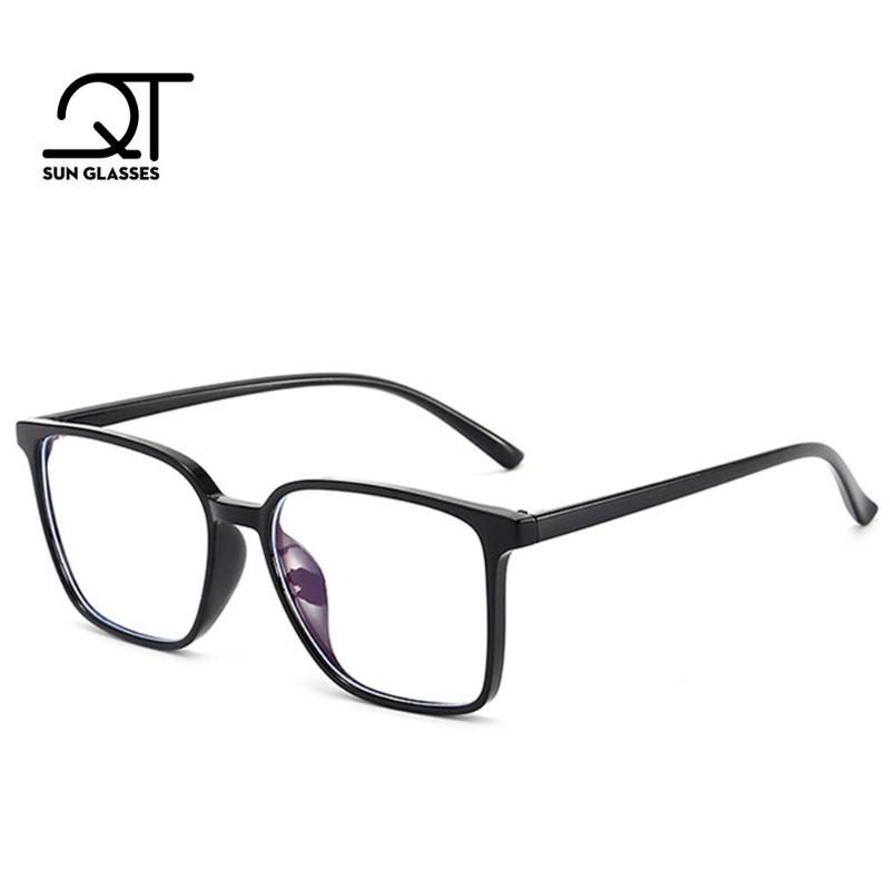 

Sunglasses Pc Frame Retro Art Classic Black Plain Flat Mirror Fashion Anti-blue Light Gafas De Sol Moda Para Mujer