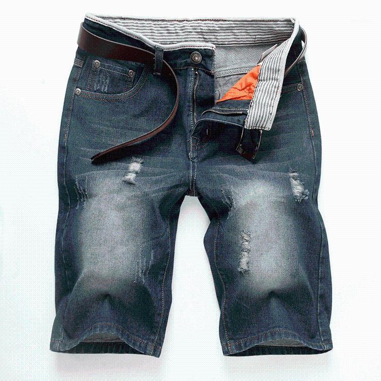 

Men's Jeans 5 Styles Summer Casual Cotton Mens Jean Shorts Fashion Brand Designer Retro Hole Knee Length Denim Trousers, 088b