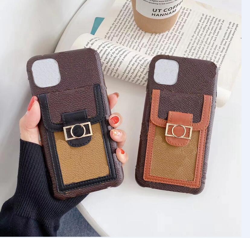 

L Design Letter Flower Phone Cases for iPhone 12 Mini 12pro 11 11pro X Xs Max Xr 8 7 8plus 7plus Leather Skin Cover Case with Card Slot Hold