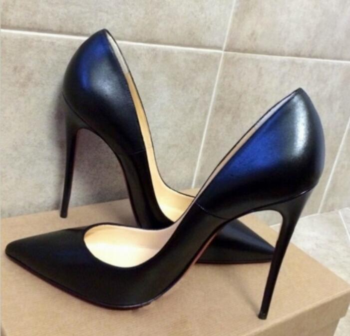 

(original LOGO)Women Sexy Red Bottom Shoes High Heels Pointed Toe Pumps Office Party Shoe Fashion Stiletto Pump Patent Leather 8cm 10cm 12cm, 11