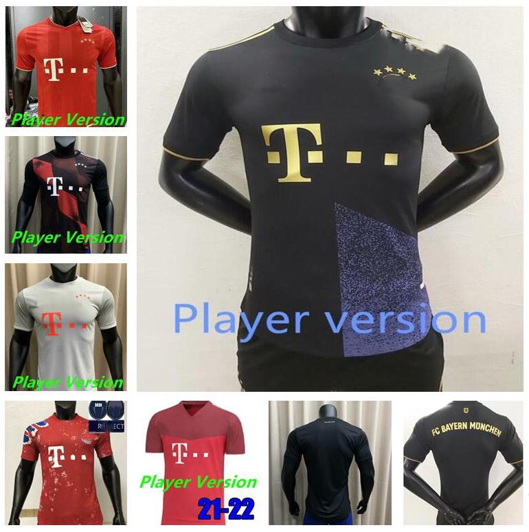 

player version Soccer jersey 20 21 22 SANE LEWANDOWSKI COMAN Bayern Munich Final 2021 2022 Football shirt NIANZOU MUNCHEN Gnabry MEN, Black;yellow