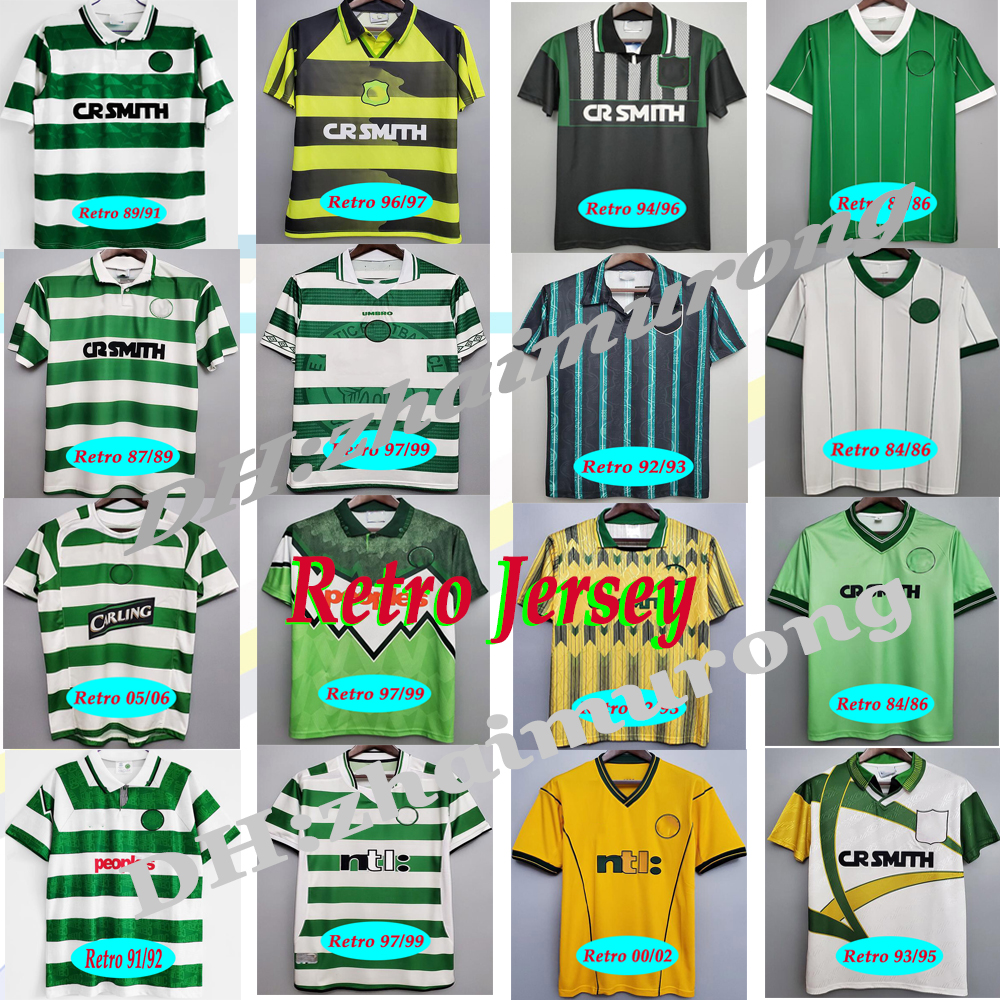 

Retro Celts Larsson Soccer Jerseys 84 86 87 88 91 92 93 95 96 97 98 99 00 02 Celtic BRATTBAKK Classic Vintage old calssical Shirt football uniforms, Retro 97/99