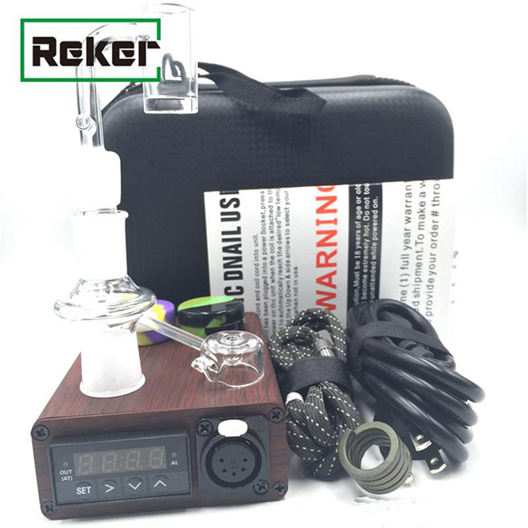 

Quartz E nail Enail kits electric dab PID temperature control box 14mm 18mm male quartz nails 20mm coil heate for rig glass bong