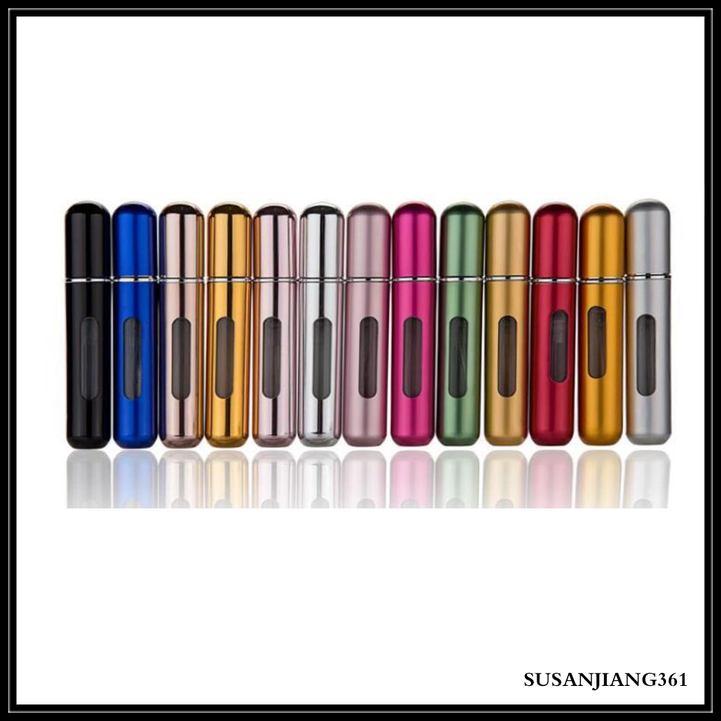 

EPACK 8ml Refillable Mini Perfume Spray Bottle Aluminum Spray Atomizer Portable Travel Cosmetic Container Perfume Bottle