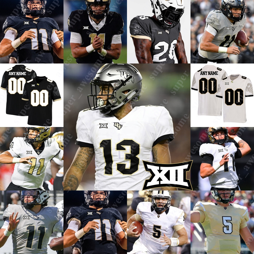 

UCF Knights Football Jersey McKenzie Milton Isaiah Bowser Ryan O'Keefe Josh Celiscar Johnny Richardson Jeremiah Jean-Baptiste John Rhys Plumlee Mikey Keene Griffin, New black gold number