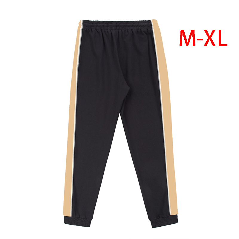 

21SS Fashion Casual Mens Pants Trendy and Versatile Black Sweatpants with Letter Stripes Loose Drop Straight Trousers SDMV