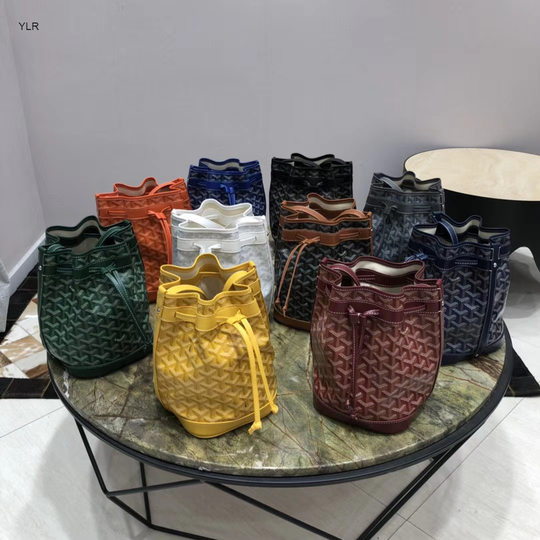 

New GOYAR Goya Bucket Bag Drawstring Mini elegant Y-shaped dog tooth mini one shoulder messenger bag women's bag