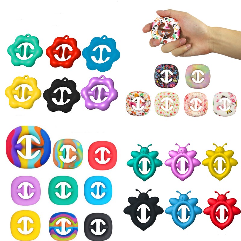 

Rainbow Snap Fidget Toys Grab Sensory Popper Silicone Anti Stress Hand Grip Toy Ball Snappers Pop Squeezy Ring Push Bubble 1548 T2