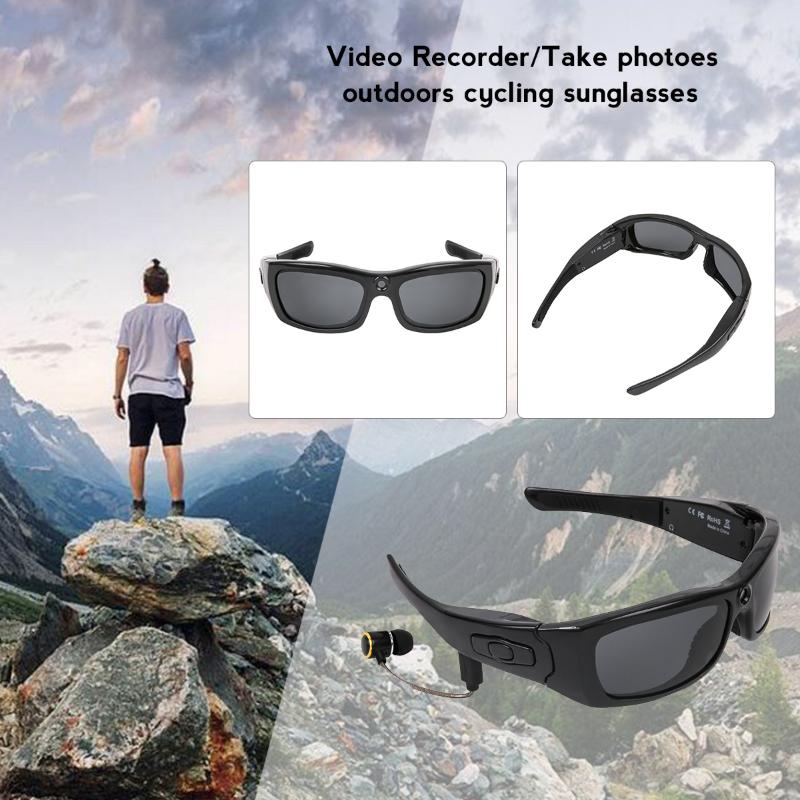 Mini Cameras Camcorders Smart Glasses Sports Camera HD1080P Bluetooth Music Sunglasses Driving Recorder Multifunctional-image-726884710