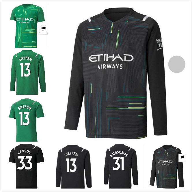 

21 22 city soccer jerseys 2021 2022 man STERLING football shirt FODEN DE BRUYNE GESUS BERNARDO MAHREZ FERRAN EDERSON M. men goalkeeper kits, Black;yellow