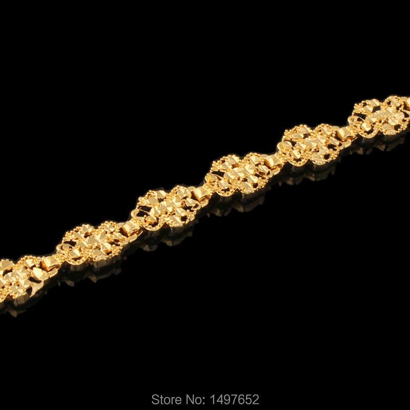 

High Quality Exquisite Pattern Bracelet For Women Men11mm18K Gold Filled Plated Bracelets/Bangles African/Middle East Desigh Link, Chain