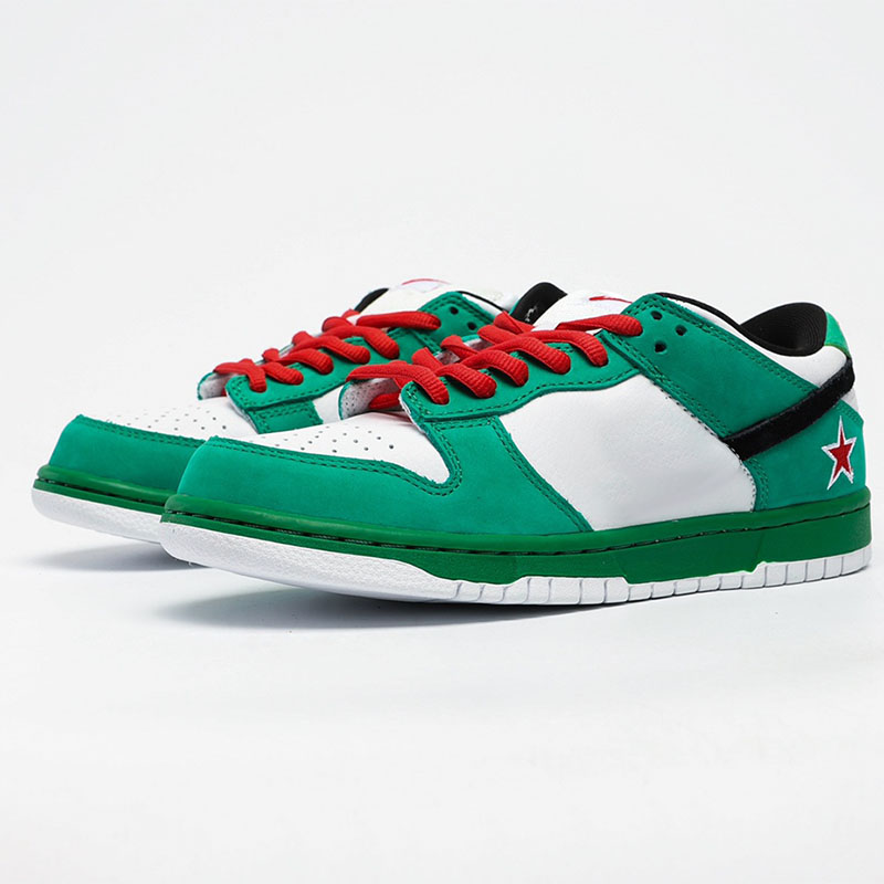 

Men Woman Low sports leisure board shoes Top Quality classic sneaker OG Heinekens Green and white limited edition designer Trainers Sneakers With Original box, #1