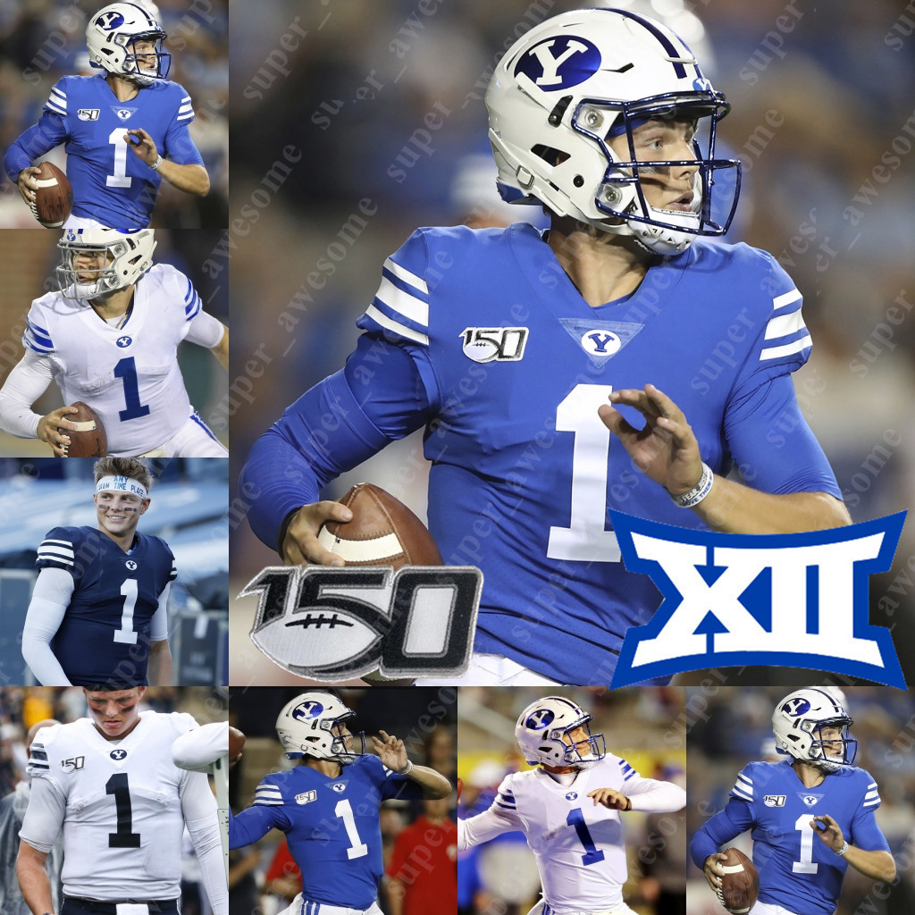 

BYU Cougars Football Jersey Dallin Holker Gunner Romney Samson Nacua Isaac Rex Chaz Ah You Drew Jensen D'Angelo Mandell Earl Tuioti-Mariner Tyler Batty Gabe Summers, White-150th
