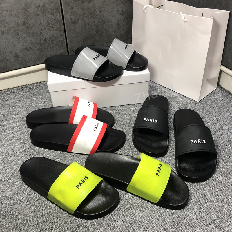 

2022 Top Quality Men's Women's Slippers Sandals Shoes Designer Slide Summer Fashion Wide Flat Flip Flops With Box Size EUR36-EUR46, Black