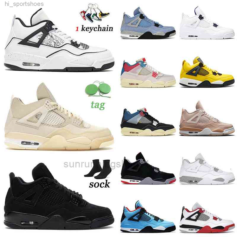 

Original 4 4s Basketball Shoes Jorden Sail Jumpman Mens Women Black Cat Shimmer White Green Metallic Off Trainers Sneakers 36-47 S-002 S-002
