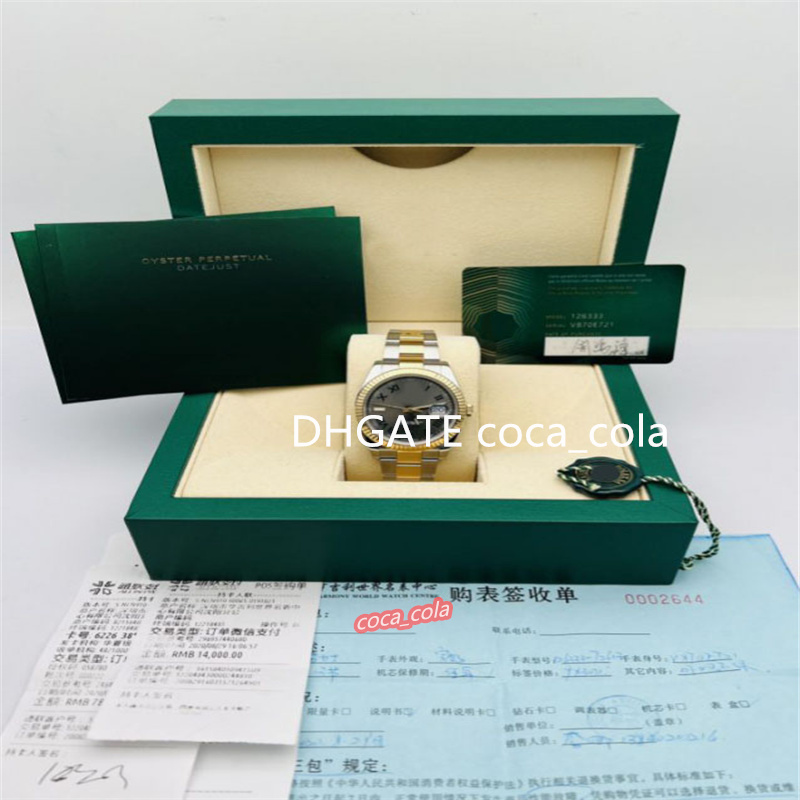 

fashion men 41mm Watches Men's Rose Gold Jubilee Bracelet Mens Bf Chocolate Brown 126333 automatic Watches, Black