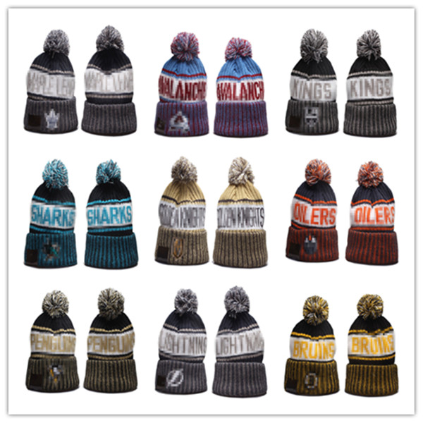 

Wholesale 100th Anniversary 2021 New Sideline hockey basketball Beanies Hats American Football 32 teams Sport Knit Caps Mens Winter Skullies Mixed Order