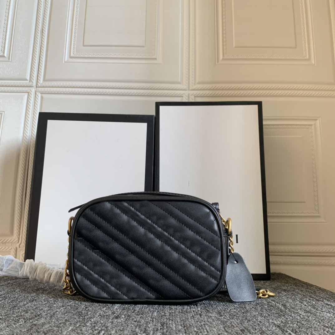 

2021 Ladies Luxury Designer Marmont Ladies Bag Shoulder Bag Handbag Classic Leather Shaped Gold Chain Tote Bag Wallet