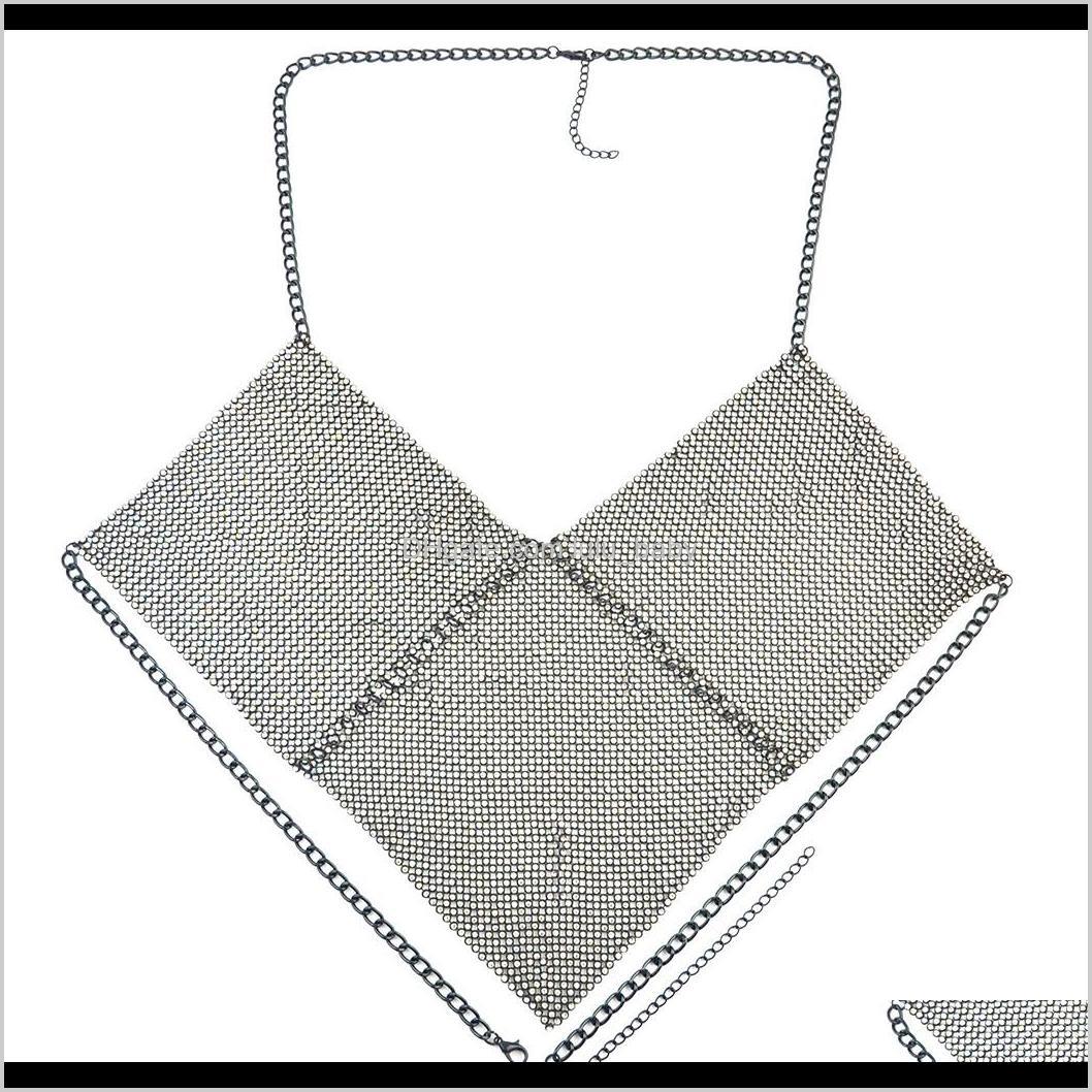 

Nightclub Sexy Fashion Gold Silver Crystal Hollowedout Bra Necklace Body Chain Trend Womens Accessories Women Jewelry Gift Kexed Belly Ek6Uj
