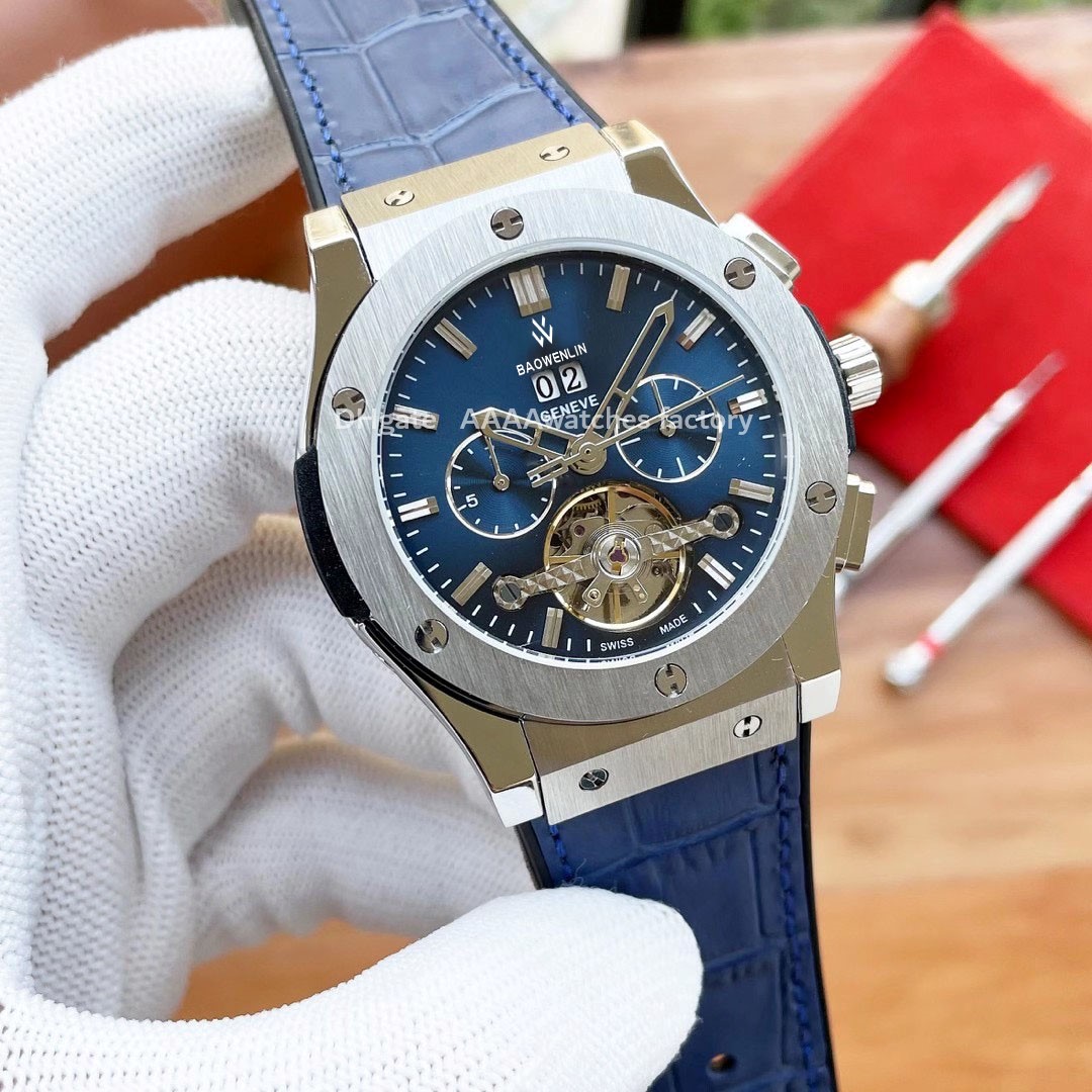 

2021 Classic fusion hublo men's watch Tourbillon automatic mechanical sports belt grinding optional 45mm Watches for Men luxury Designer wristwatches wristwatch, Tool. no single beat